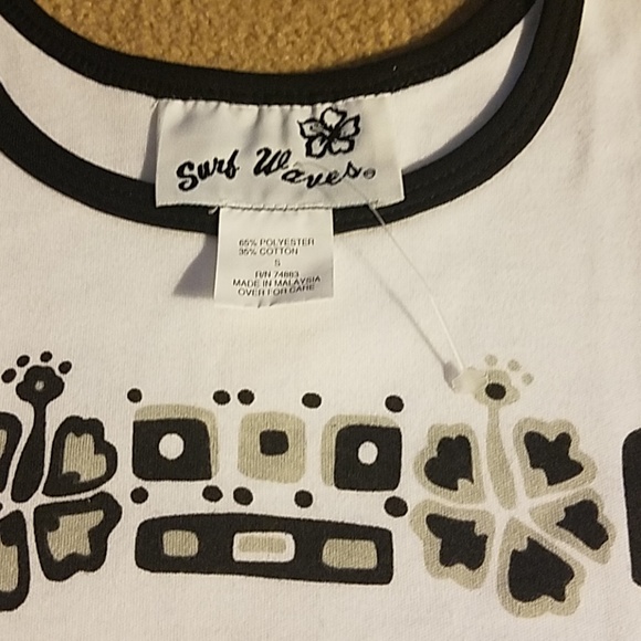 Girls Graphic Tank Top Size S White Black - Picture 2 of 3